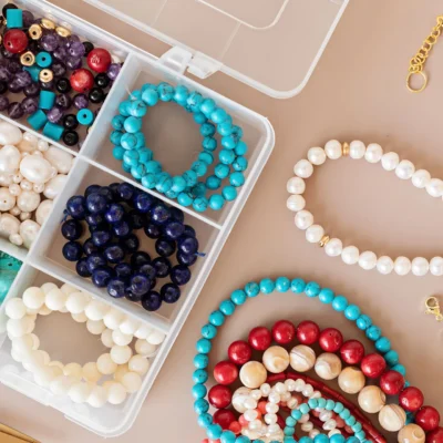 Colar em perola simples