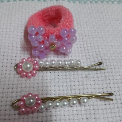 Par de grampos e elástico